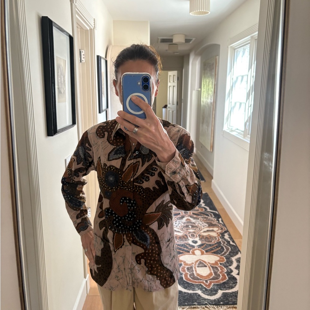 Vintage One of A Kind Batik Aneka Organic Pattern Shirt